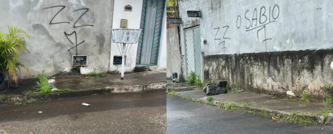 Katiara invade Parque São Vicente e ‘demarca’ território com pichações