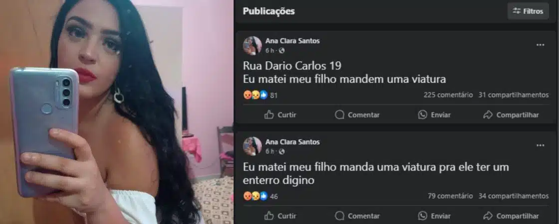 Mãe é presa após matar filho e confessar na rede social