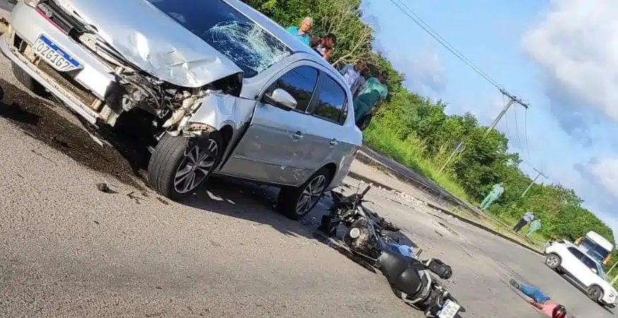 Motociclista sofre grave acidente no Morro da Manteiga