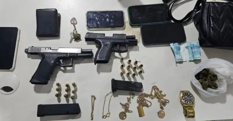 Homens são presos por porte ilegal de arma na Gleba B