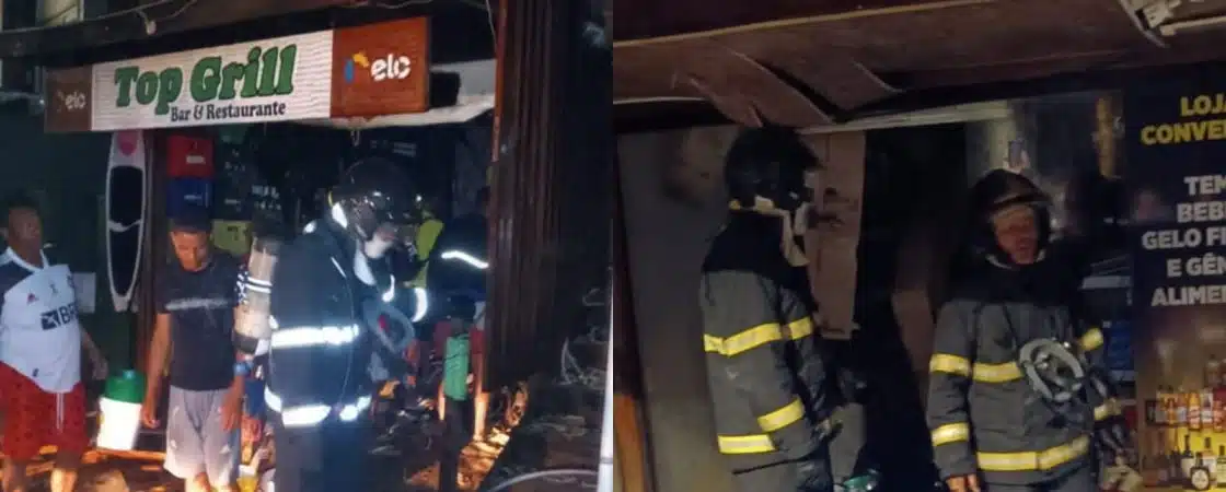 Loja e restaurante pegam fogo em Morro de São Paulo