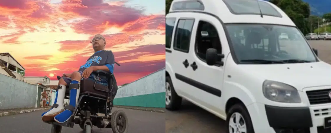 Camaçariense com distrofia muscular pede doações para comprar carro adaptado