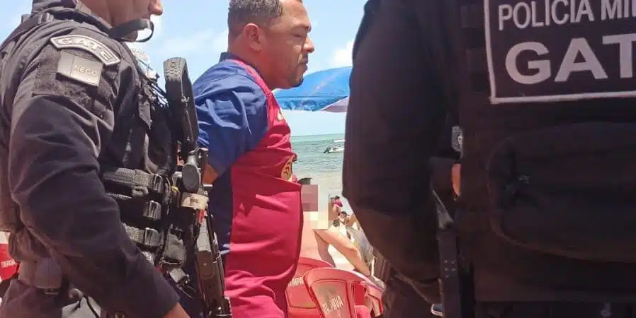 Líder de facção baiana é preso enquanto curtia praia na Paraíba